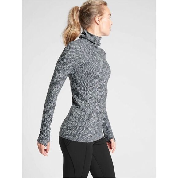 Athleta Grey Flurry Peak Turtleneck Top S - Picture 3 of 7